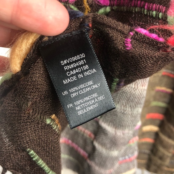 Woven Pashmina & Neutral Striped Scarf Bundle - Picture 15 of 16